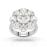 7.88 CT Halo Lab Diamond Round Cut Ring
